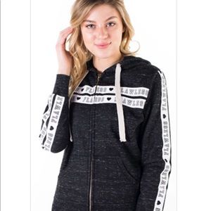 Zip-up Hoodie w/ “Flawless” Print